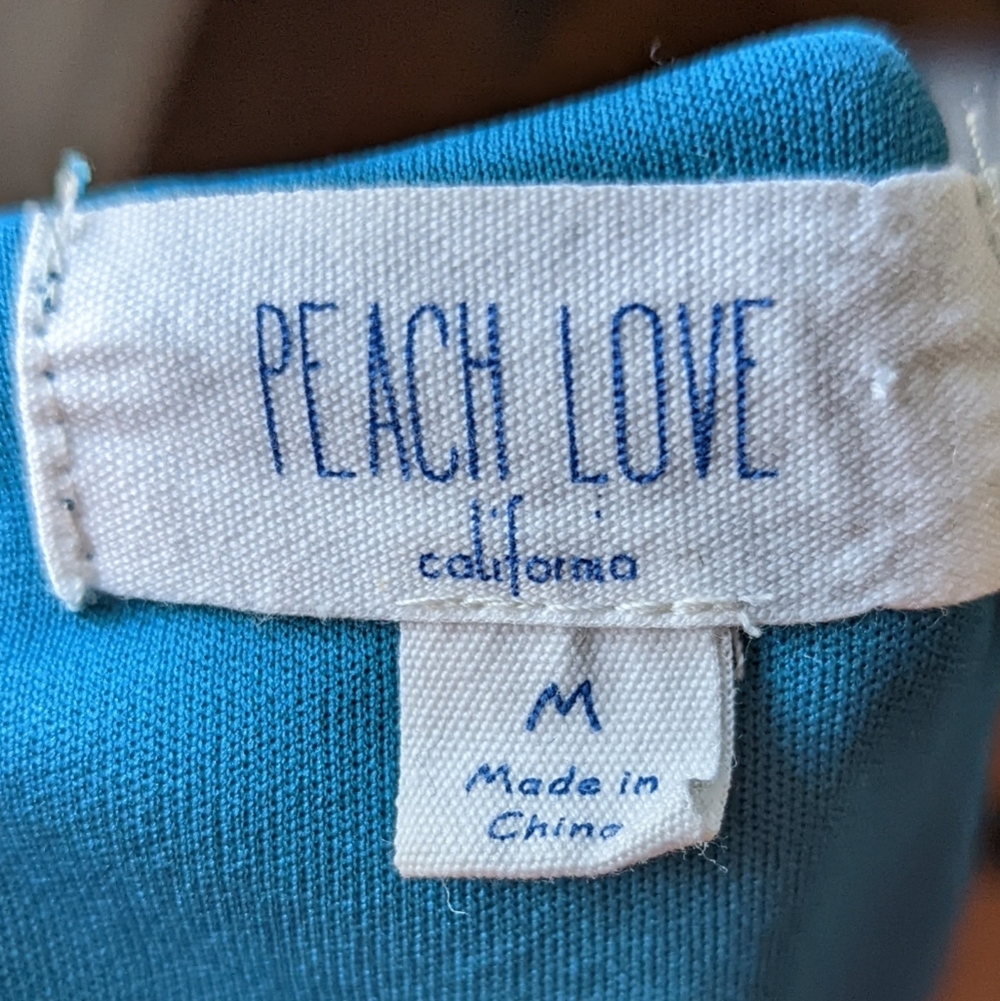 Peach Love Desert Skull Dress Teal Blue in Size M - Picture 6 of 8
